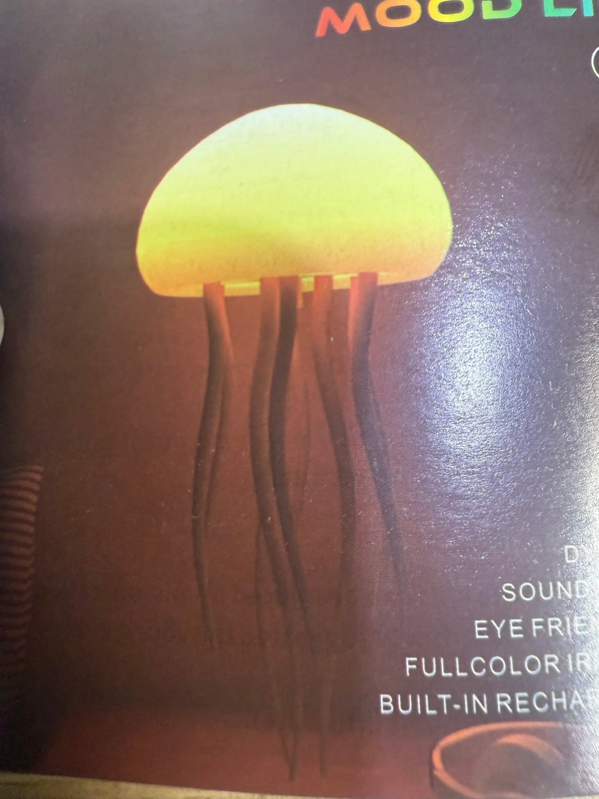 Cartoon jellyfish nightlight cute dancing jellyfish bedside lamp voice-activated charging LED RGB gradient nightlight