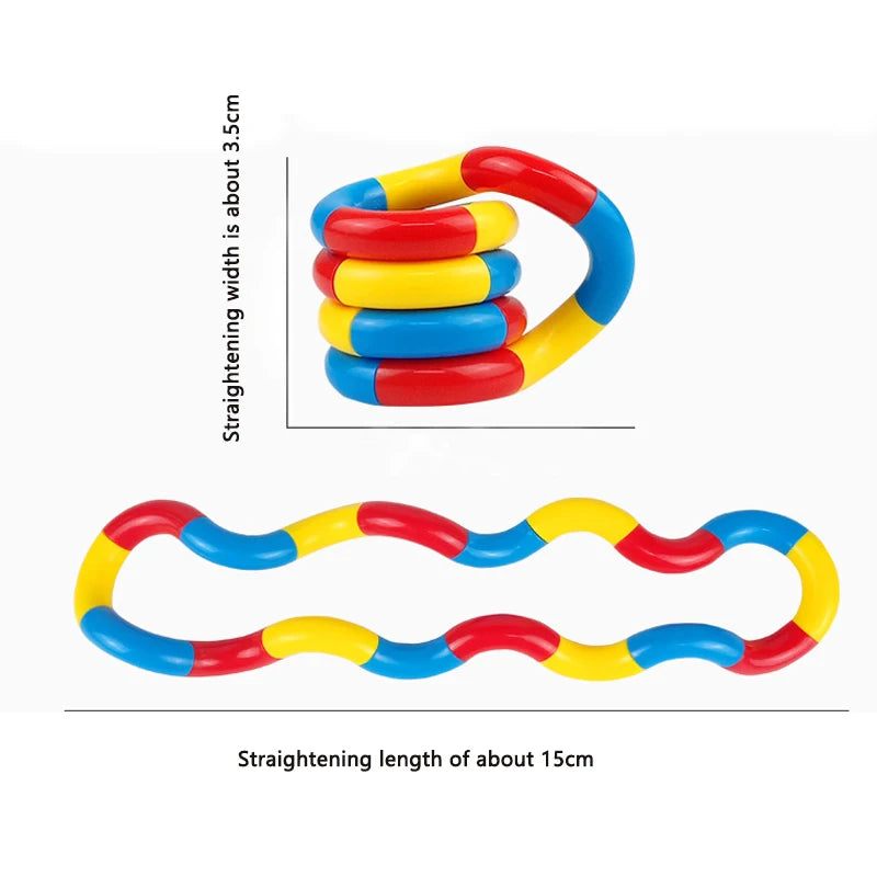 1/3/5Pcs Tangle Fidget Toy Twisting Sensory Hand-Eye Coordination Toy Anxiety Relief Finger Toy for Kid Adult Fine Motor Skills