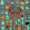 Glow-in-the-Dark Halloween Temporary Tattoos – 36 Sheets