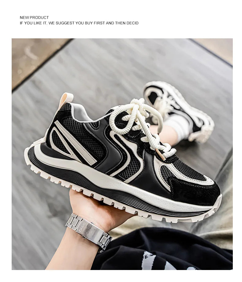 Men's Summer Mesh Breathable Casual Sports Shoes 2026 Versatile Lightweight Running Shoes Soft Sole Student Daddy Comfortable Fo