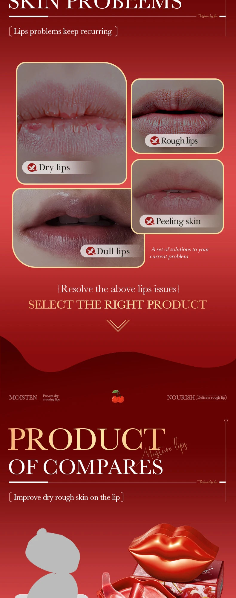 SADOER Moisturizing Lip Masks – 20 Count