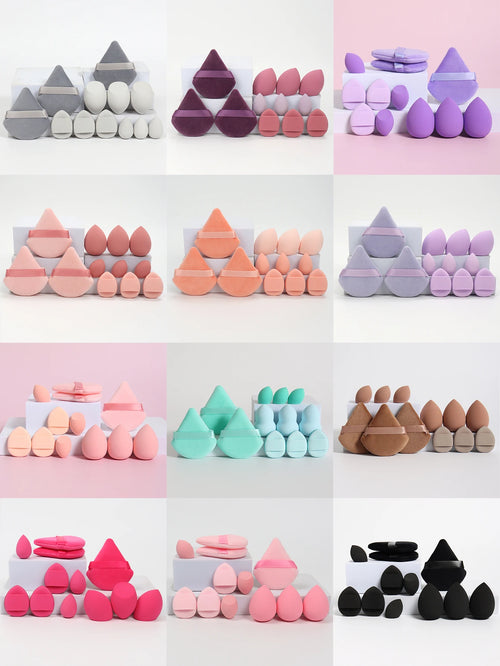 12-Piece Makeup Sponge & Powder Puff Set
