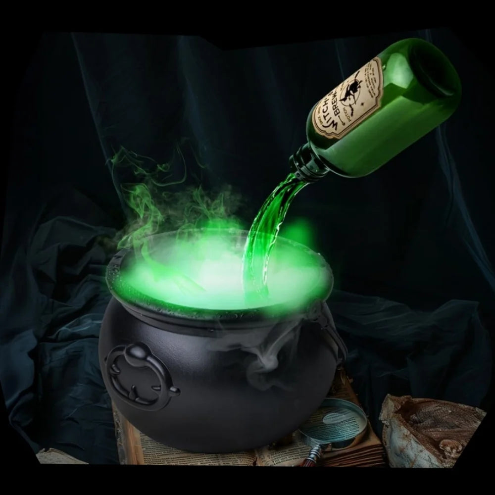 Black Witch Cauldron Halloween Decoration
