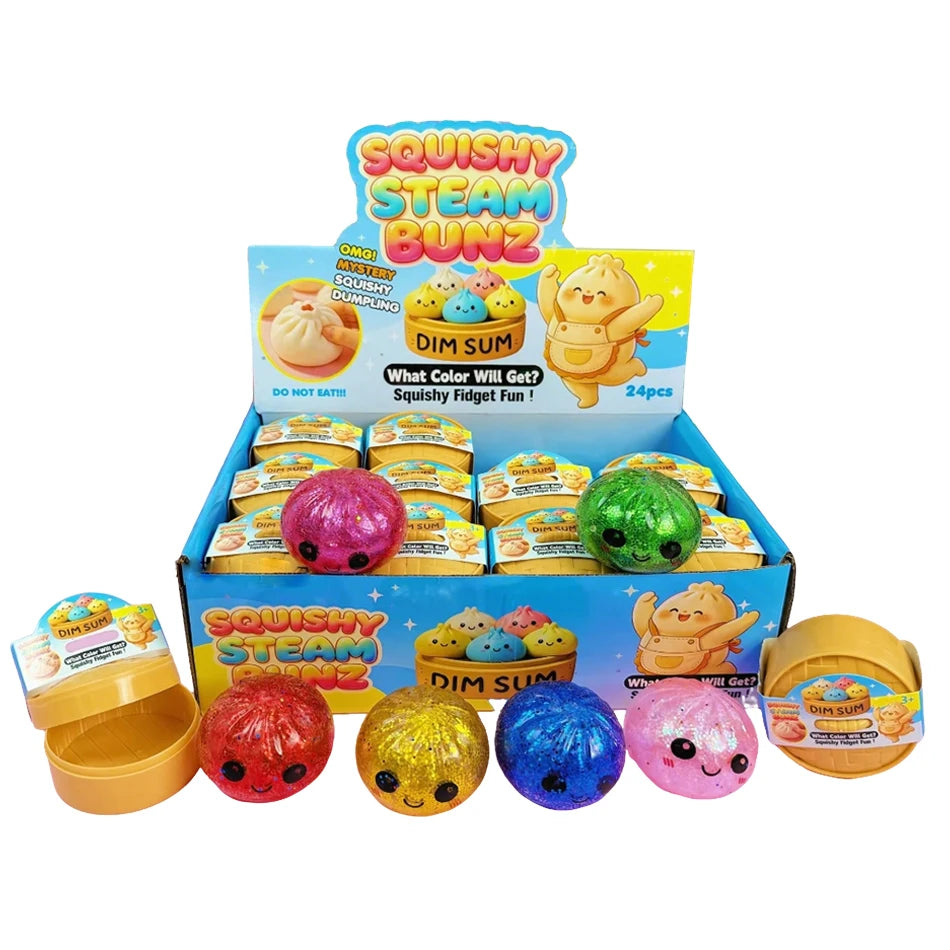 Mini Glitter Dumpling Squishy – Random Assortment