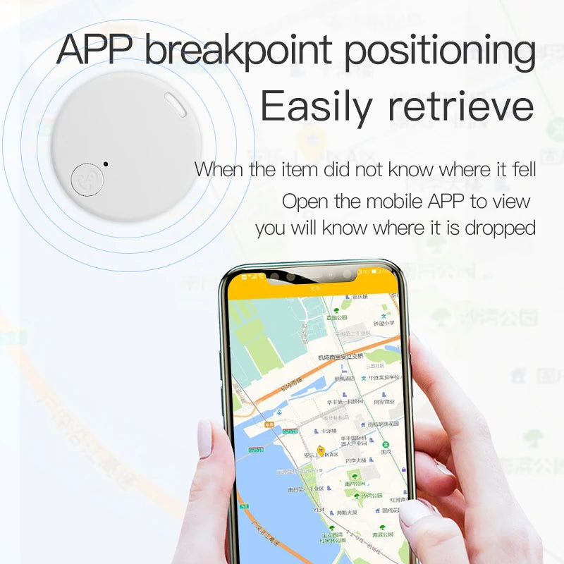 Mini-GPS-Locator Anti-Verlust-Alarm Geldbörse Schlüsselanhänger Smart Tag Bluetooth-kompatibler Tracer Schlüsselanhänger Hund Haustier Kind Tracker Schlüsselfinder