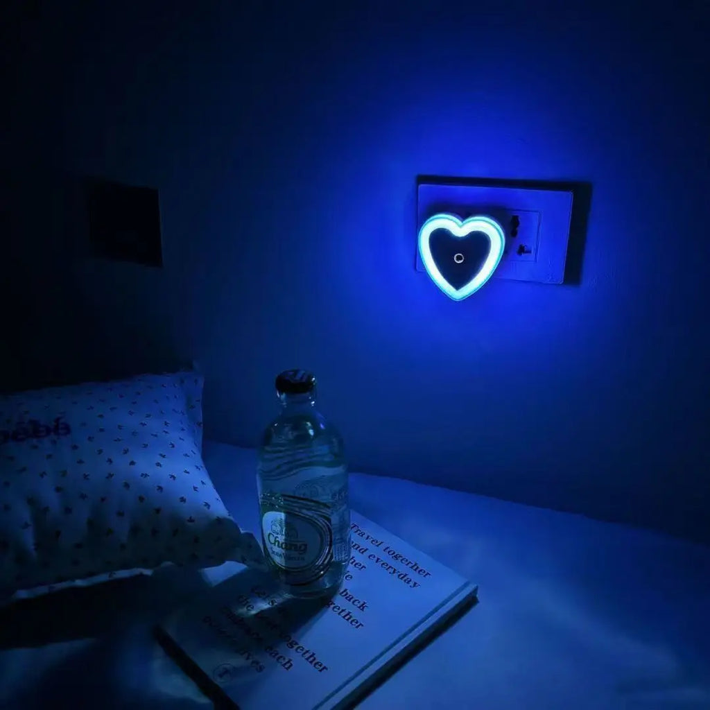 Heart-Shaped LED Plug-In Night Light