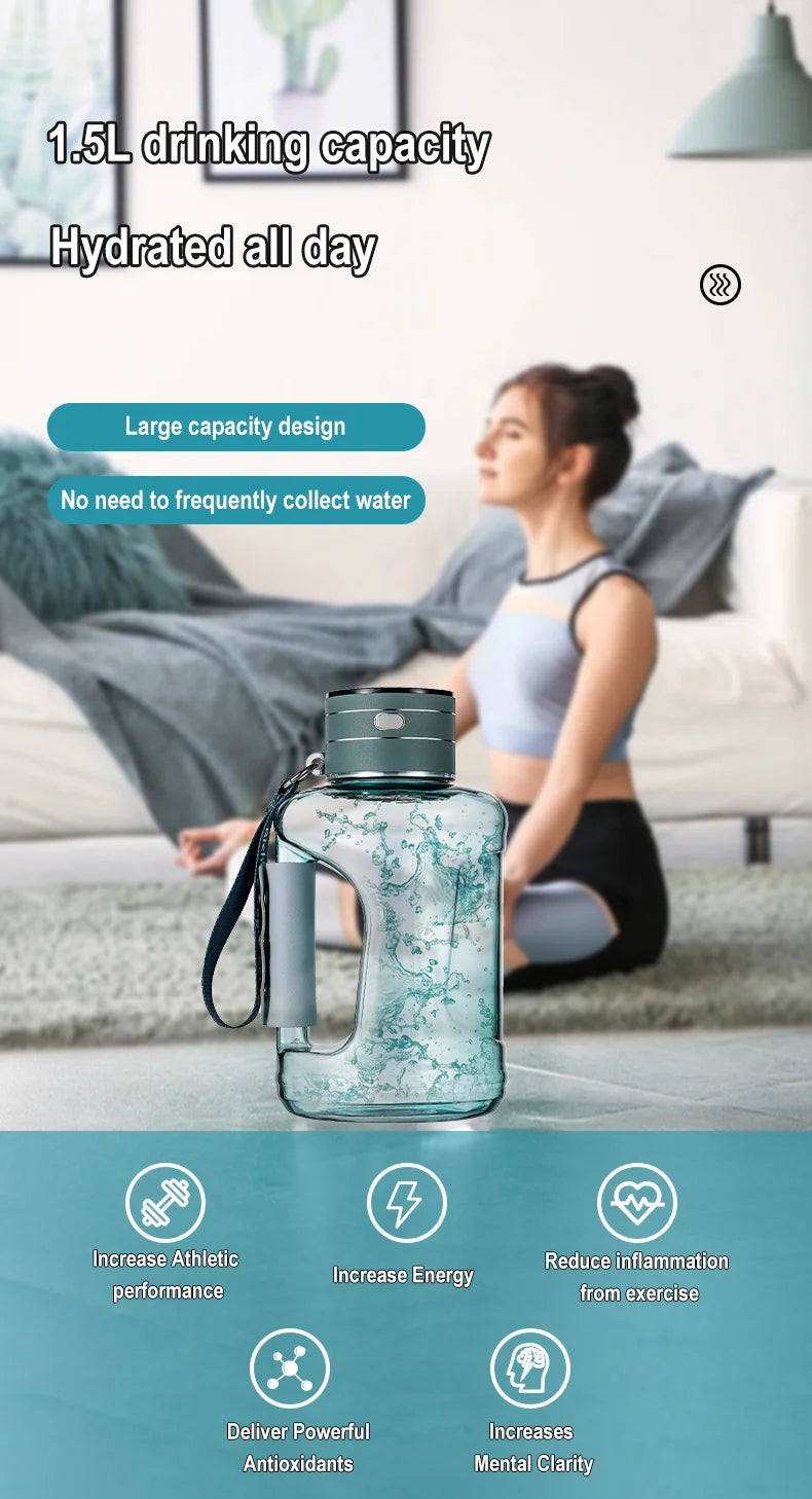 Rechargeable Hydrogen Water Bottle – 50.7 fl oz (1.5 L)