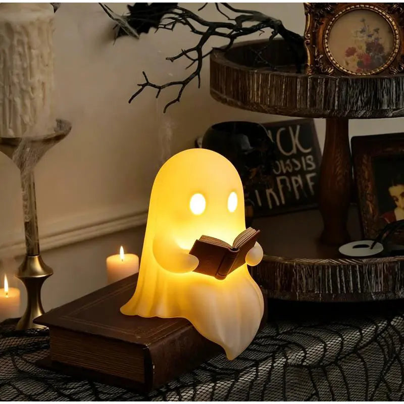 Reading Ghost Halloween Tabletop Decorations – 2 or 3 Pieces