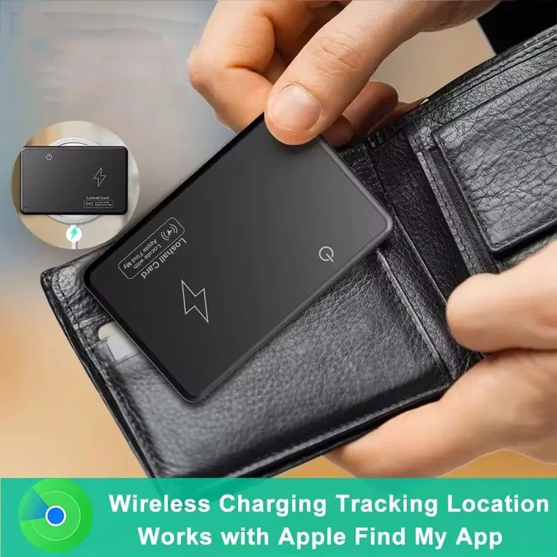 CD Wallet Charging Tracking Location Tracker Wireless  Card Waterproof GPS Locator Work with IOS Find My App Bluetooth Tracker