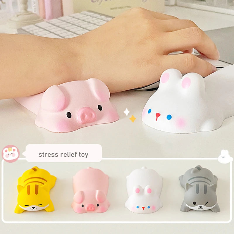 Animal-Shaped Desk Wrist Rest – Rabbit, Pig, Cat or Dog
