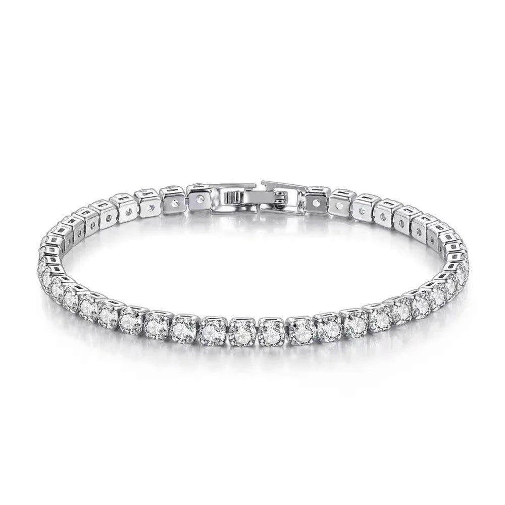LiHong Silver-Tone Tennis Bracelet