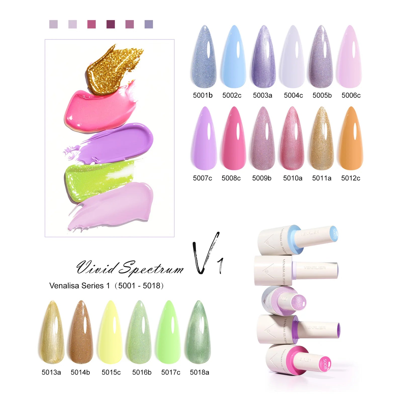 10ml VENALISA Nail Gel Polish HEMA TPO Free  Vegan Soak Off UV LED Gel Varnish Glossy Long Wear Diamond Top Semi Permanent Gel