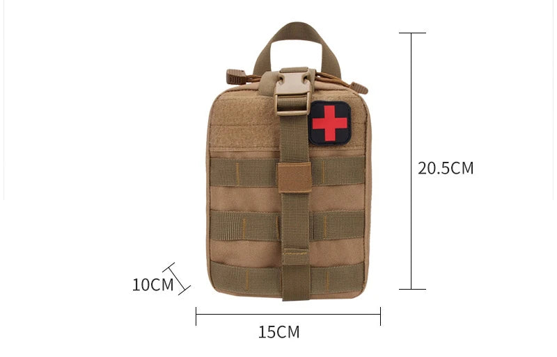 Tactical Molle First Aid Pouch – EDC Waist Pack for Hunting, Camping & Outdoor Use