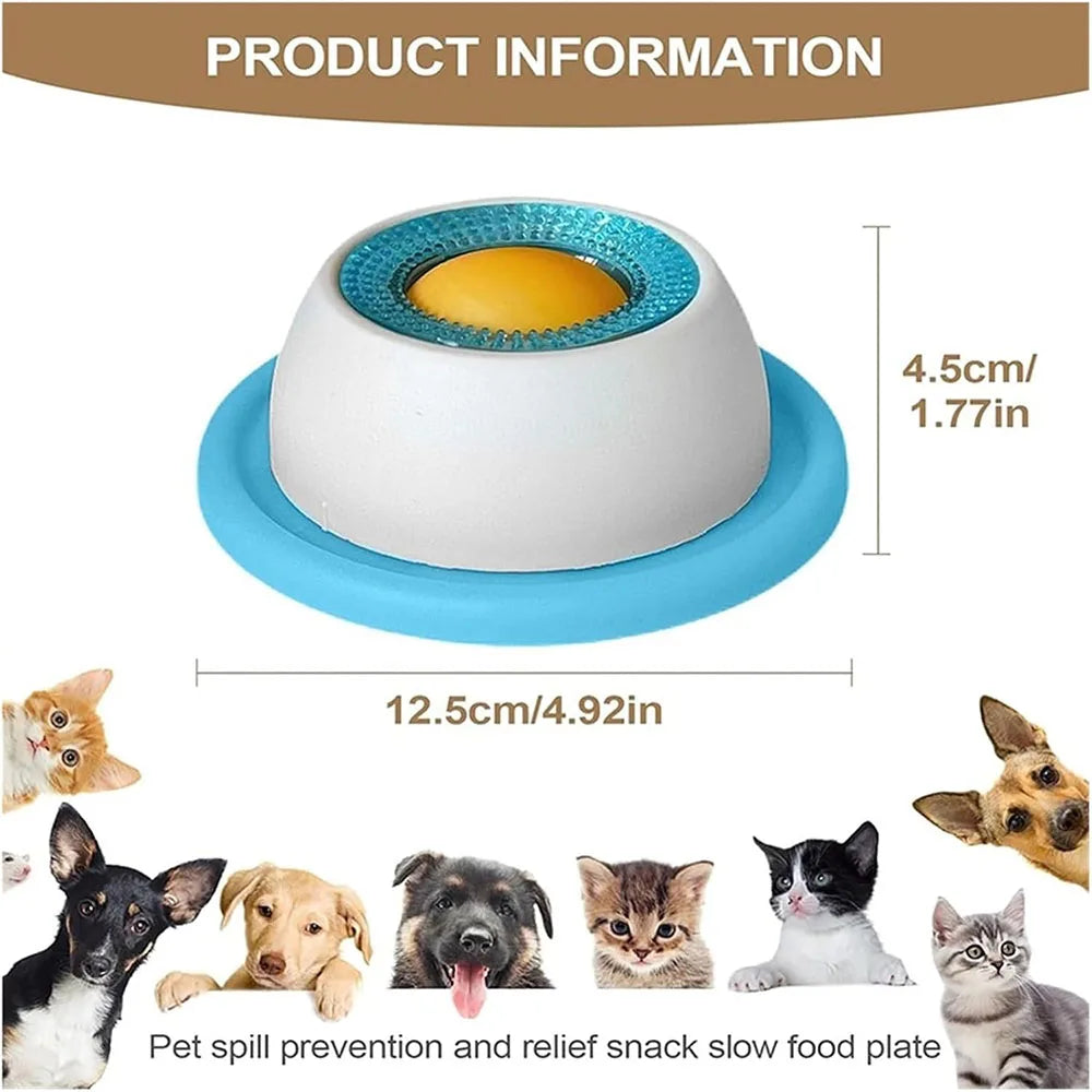 Dog Cat Licks Liquid Food Liquid Food Slow Feeder Lick Mats Non-Slip Licking Bowl Enrichment for Dog Calming & Anxiety Relief