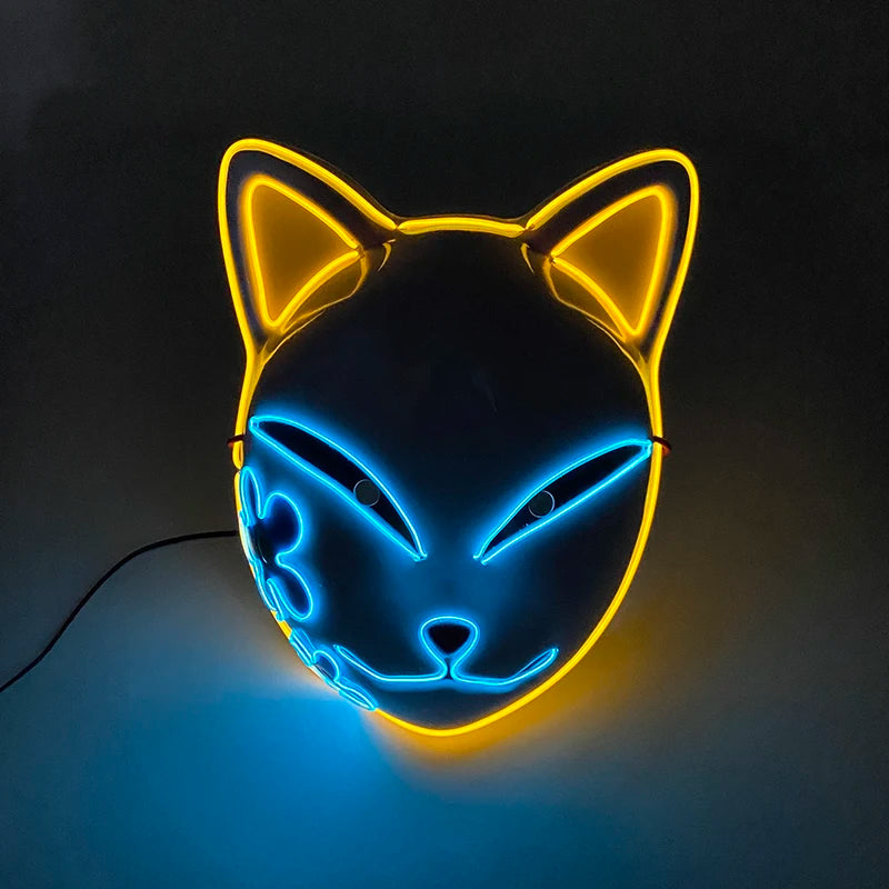 EL Light-Up Halloween Mask – 3 Lighting Modes