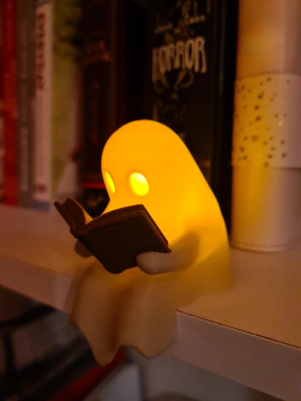 Reading Ghost Shelf-Sitter with Flickering Light