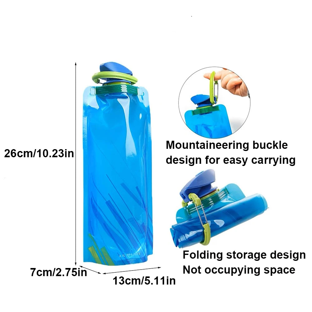 Fahrrad-Trinkflasche für Outdoor-Sport – Tragbare Wasserflasche für Bergsteiger – Faltbarer Wasserbeutel aus PE-Kunststoff – Werbegeschenk Wasserflasche