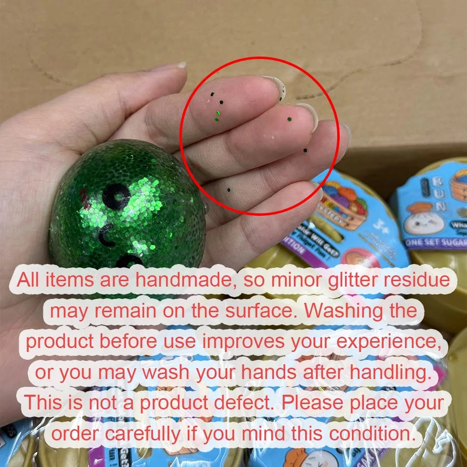 Mini Glitter Dumpling Squishy – Random Assortment