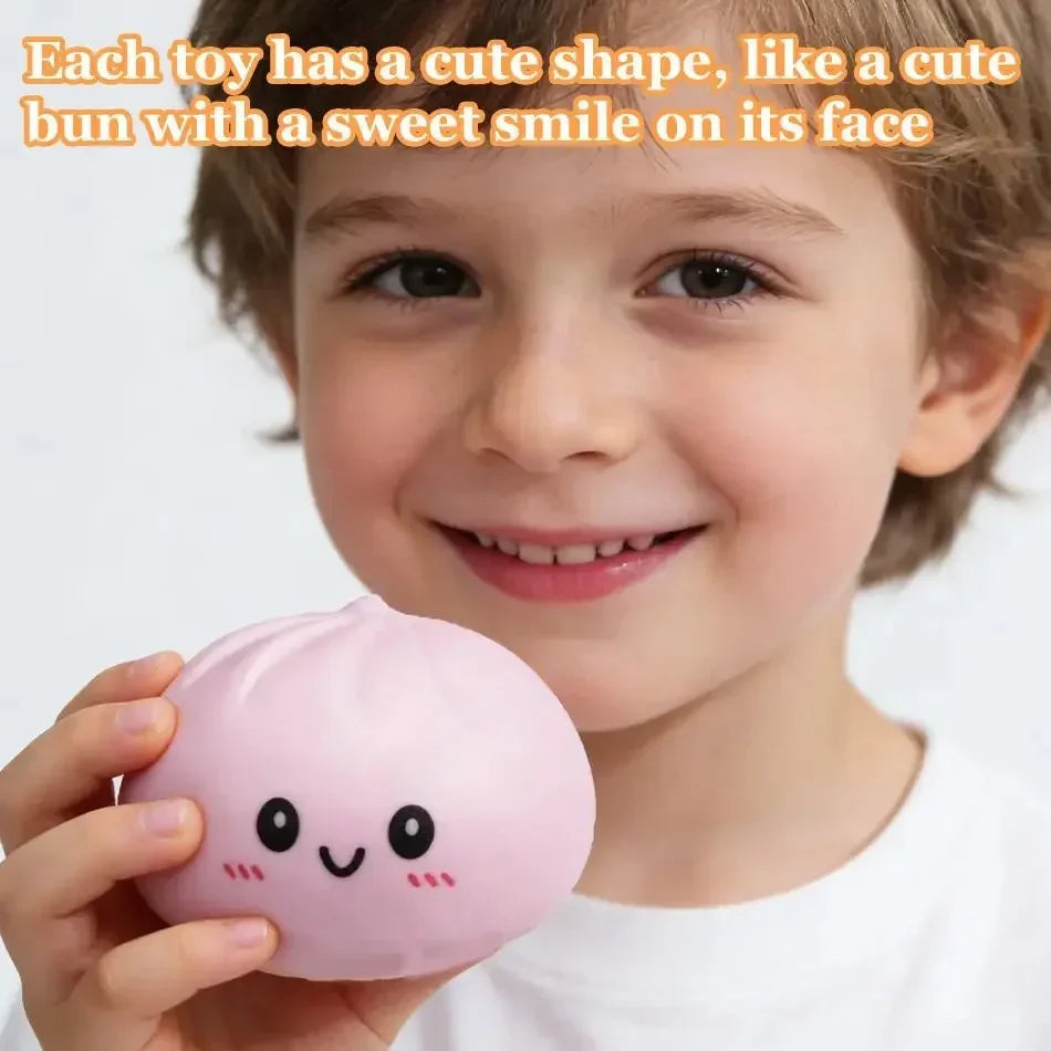 Dumpling Pressure Dumpling Squishies Cute Colorful Bun Toy Slow Rising Stress Relief Fidget Toy for Kids Adults Anti-Anxiety Toy