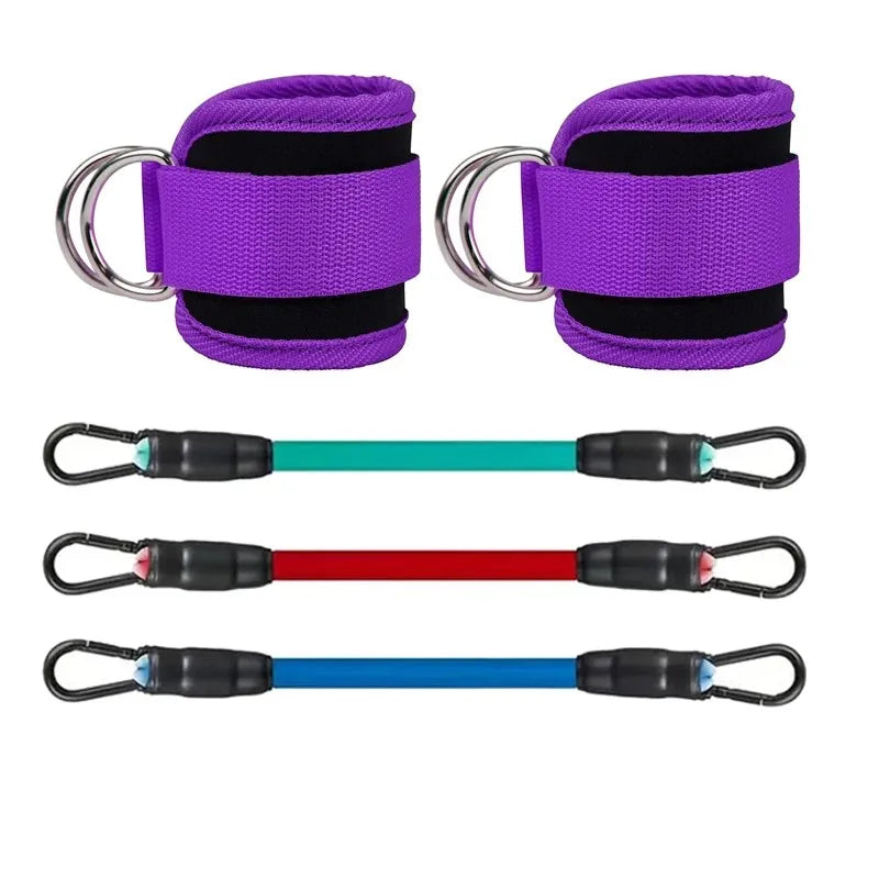 Ankle Resistance Bands Set – Adjustable Elastic Straps for Hip & Glute Training, Home & Gym