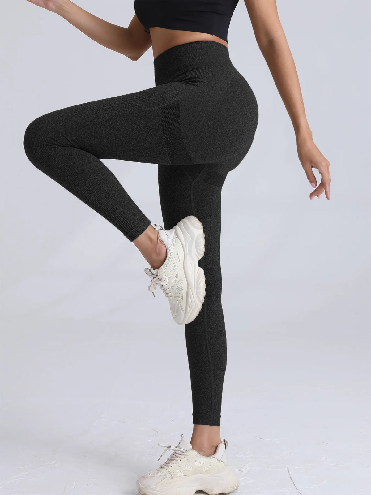 Women's High-Waisted Seamless Stretch Leggings