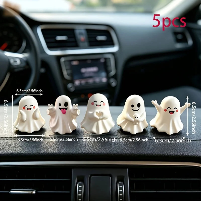 5-Piece Mini Halloween Ghost Figurine Set