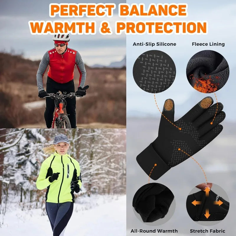 Unisex Winter Touchscreen Gloves – Black or Gray