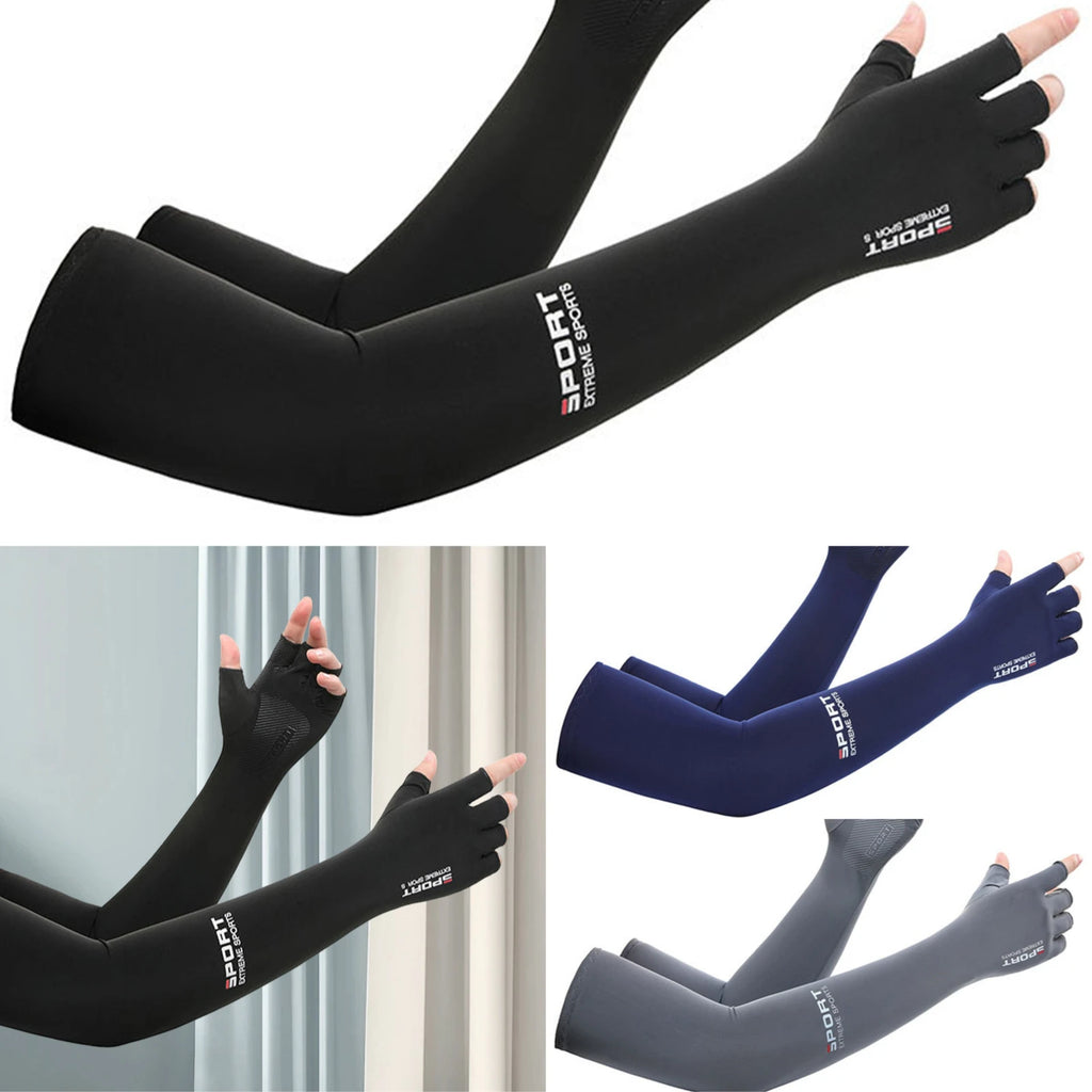 Cooling Arm Sleeves with Fingerless Hand Covers – 3 Colors