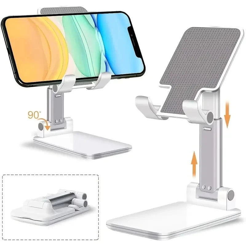 Adjustable Desktop Phone & Tablet Stand – Universal, Foldable, for iPhone, iPad & More