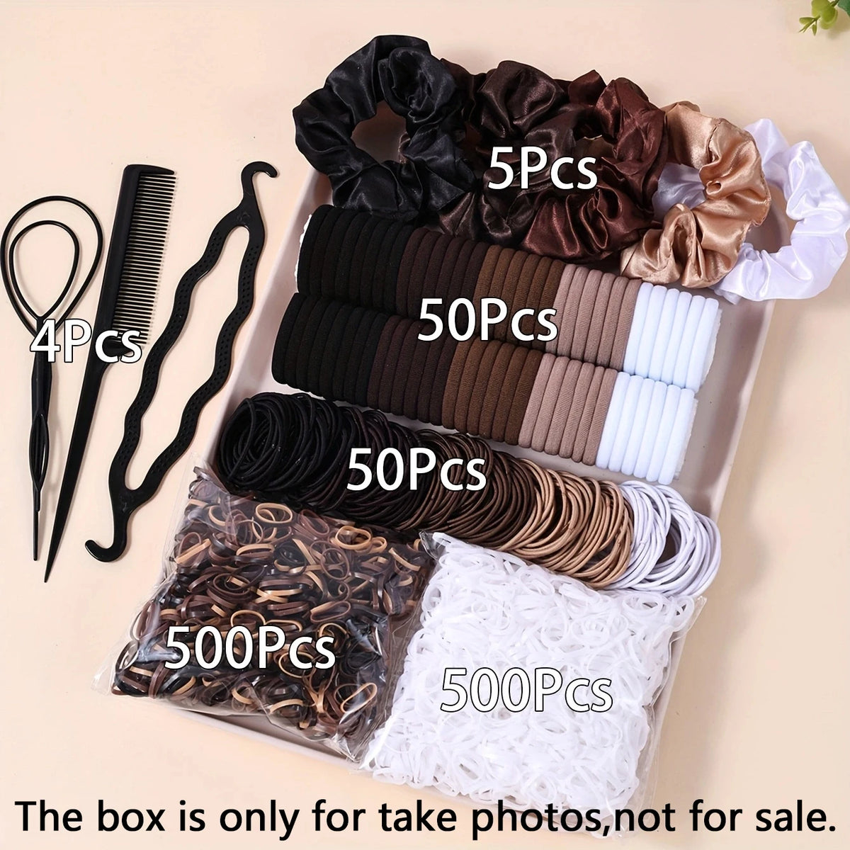 Hair Accessory Set – Scrunchies, Hair Ties & Styling Tools