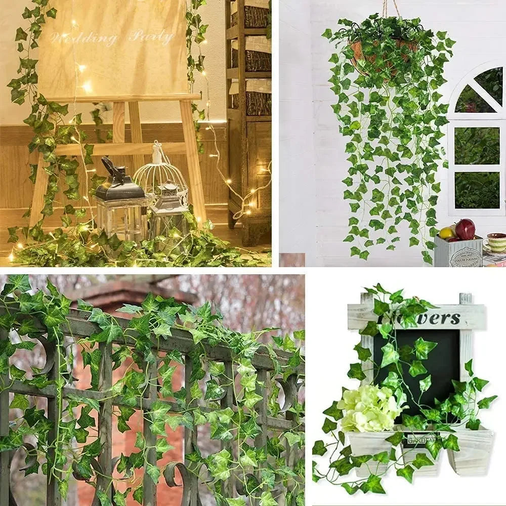 Solar String Light Artificial Leaf Flower Light Garland Decoration Outdoor Room Curtain Lamp Wedding Party Garden Solar Light