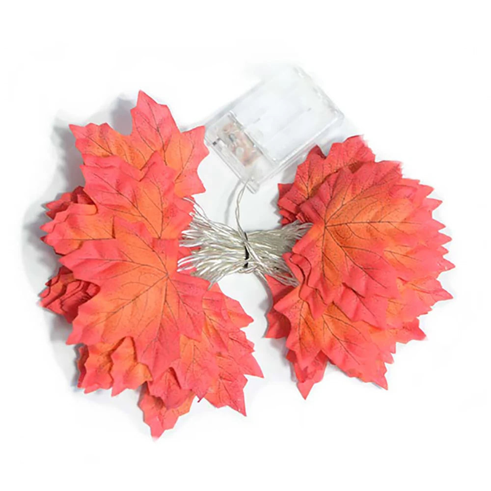 Artificial Maple Leaf LED Garland – USB or Battery Box