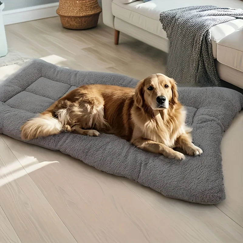 Dog Pet Beds Extra Large Plush Dog Bed Sofa Thickened Super Soft Polyester Pet Mat Dog Crate Mat Bed For Dog Beds ﻿