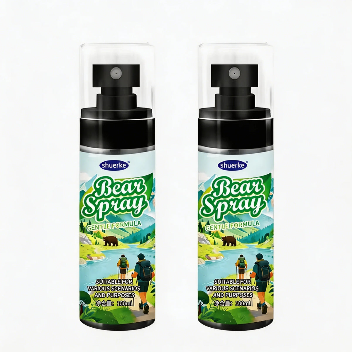 Wildlife Repellent Pepper Spray – 100ml Bear & Dog Deterrent, Safety Lock, Non-Lethal, Camping & Hiking Gear
