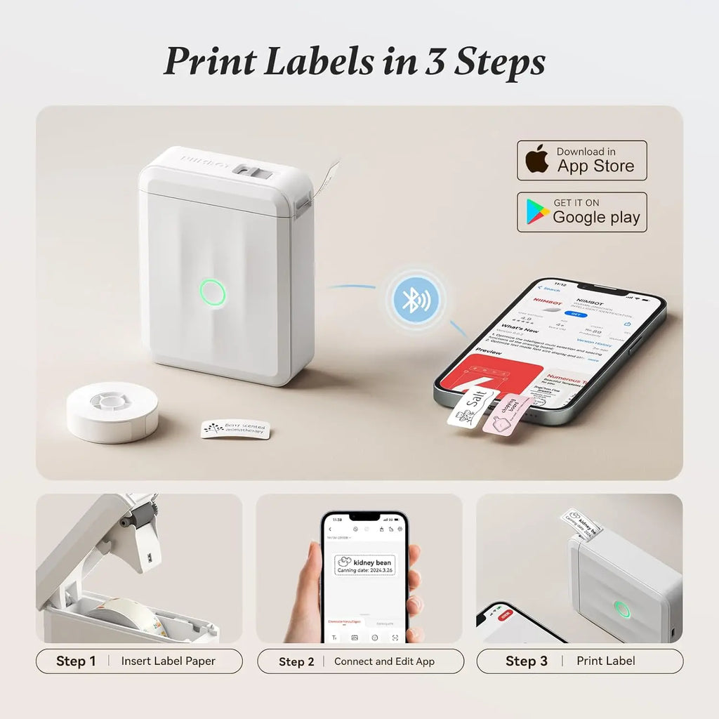 NIIMBOT D110M Bluetooth Thermal Label Maker