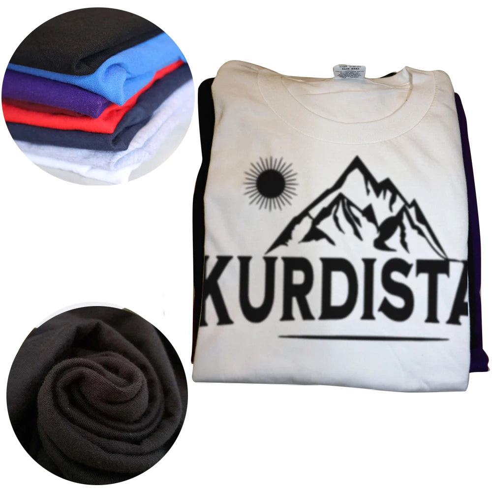 Funny Kurdistan Mountains Kurds Kurdish T Shirts Cotton Short Sleeve Birthday Gifts Mens Clothing Fashion Casual Loose T Shirt