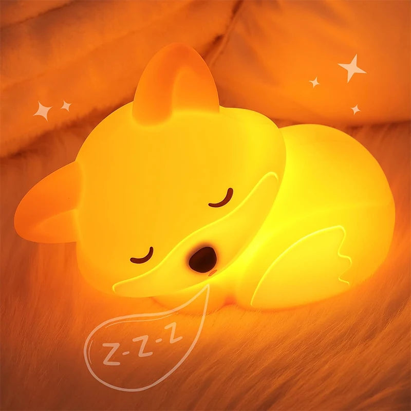 Rechargeable Fox Night Light – Tap Control & 20-Minute Timer