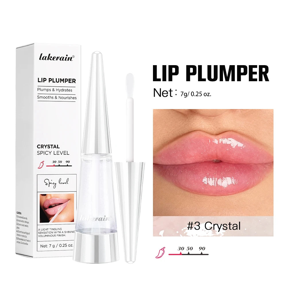 Lakerain Lip Plumper Gloss Oil Lip Long-Lasting Moisturizer Volume Boosting Lip Oil Volumizing & Hydrating Non-Dry Plumping