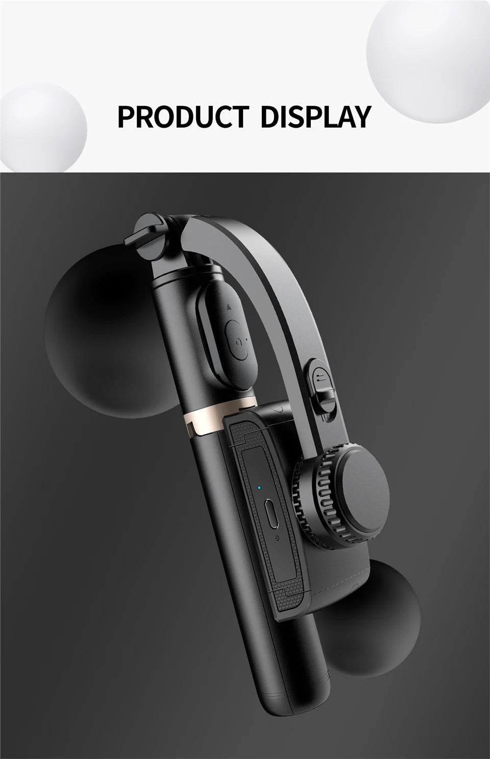Q08 Smartphone Gimbal with Selfie Stick & Tripod