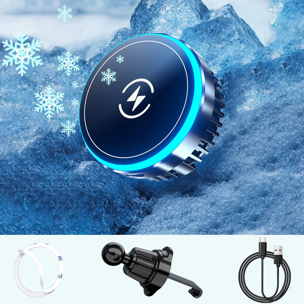 Magnetic Wireless Car Charger with Active Cooling