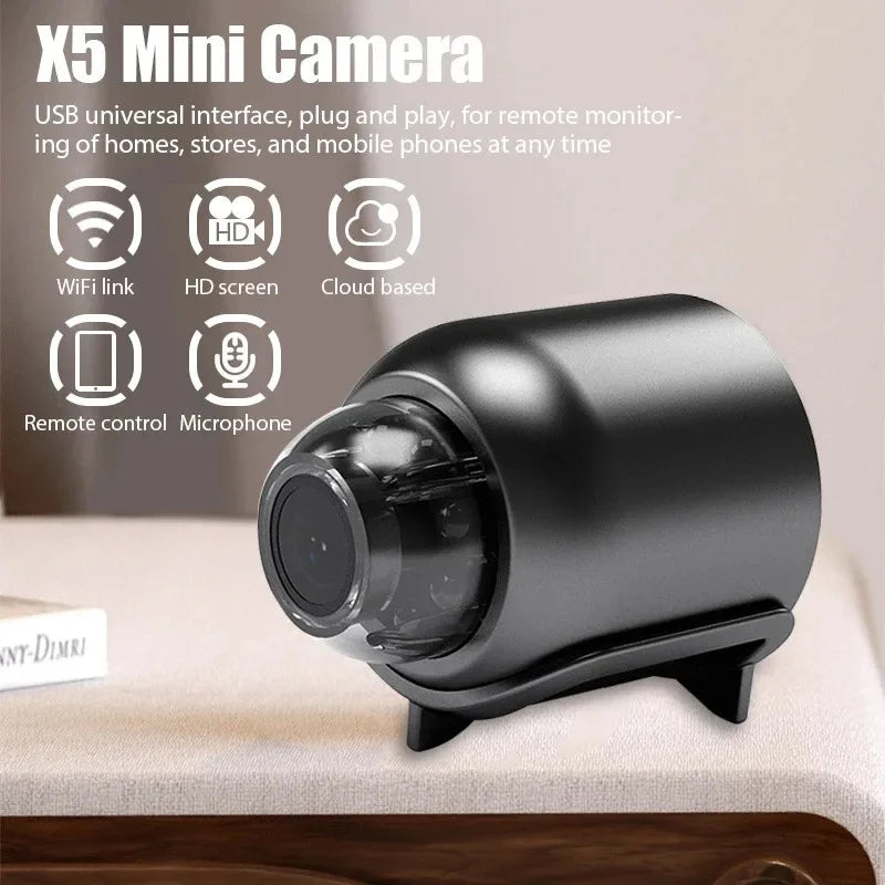 X5 Mini Wi-Fi Camera – Black, Listed 1080p