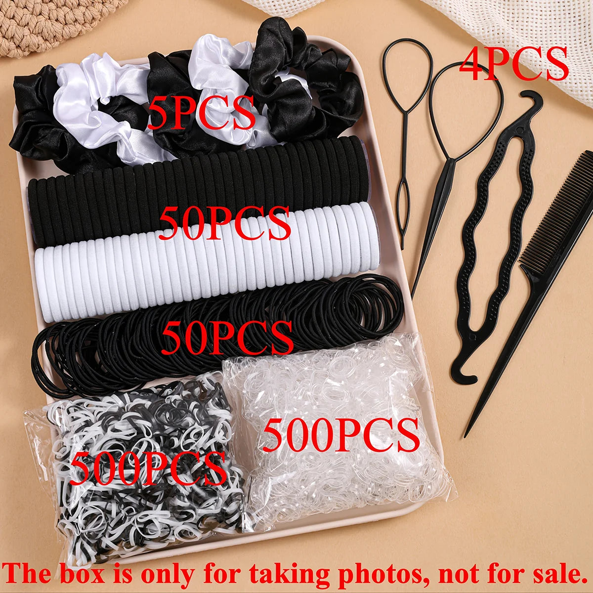 Hair Accessory Set – Scrunchies, Hair Ties & Styling Tools