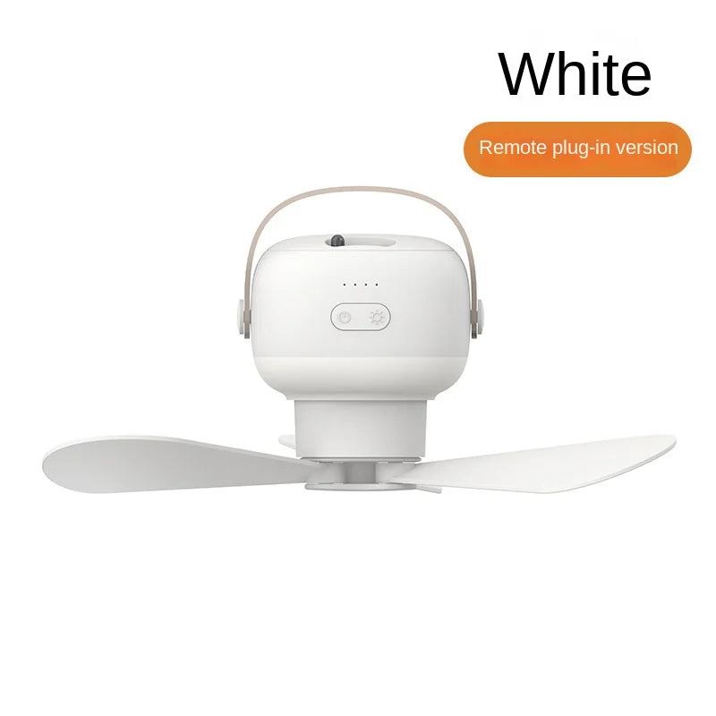 Portable Rechargeable Fan with LED Light & Remote