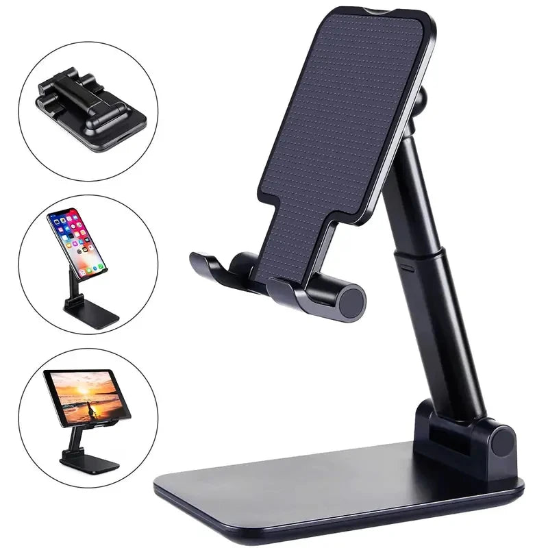 Adjustable Desktop Phone & Tablet Stand – Universal, Foldable, for iPhone, iPad & More
