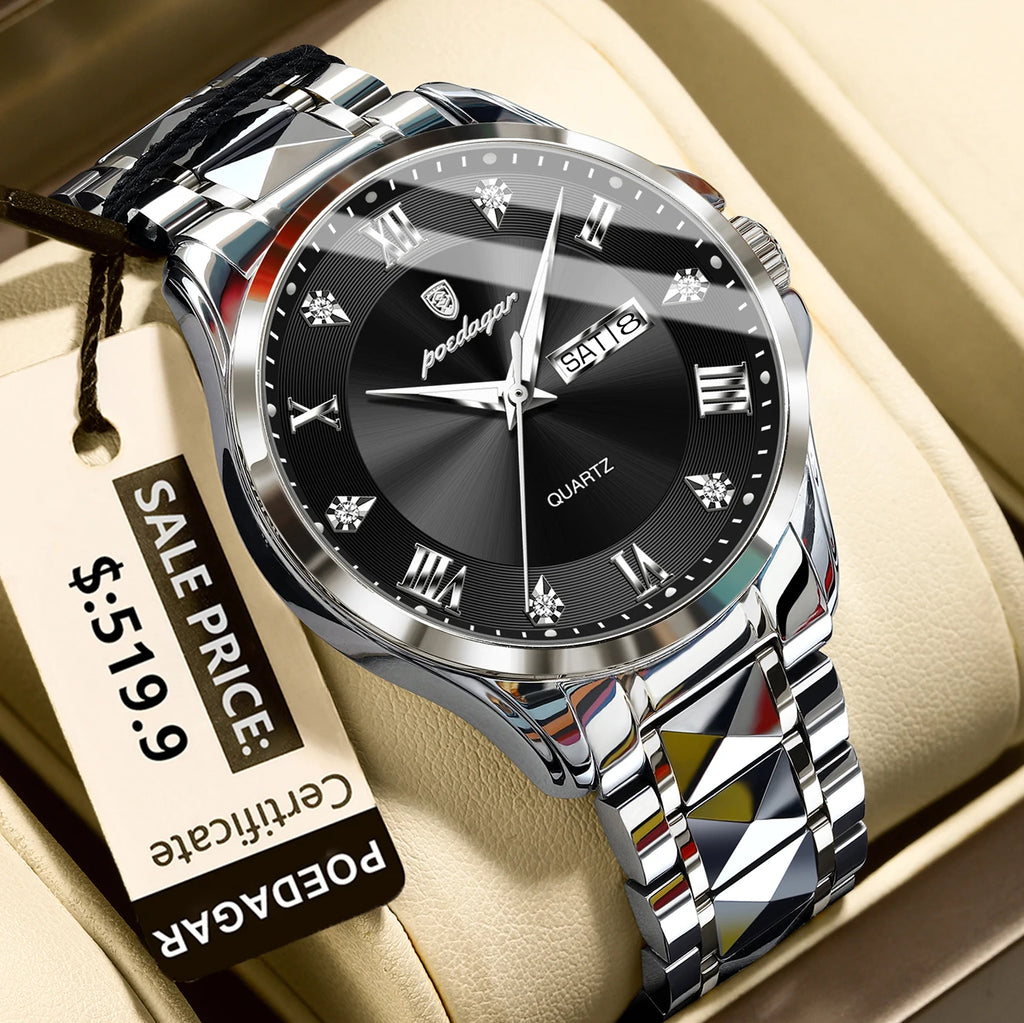 POEDAGAR 883 Men’s Day-Date Quartz Watch