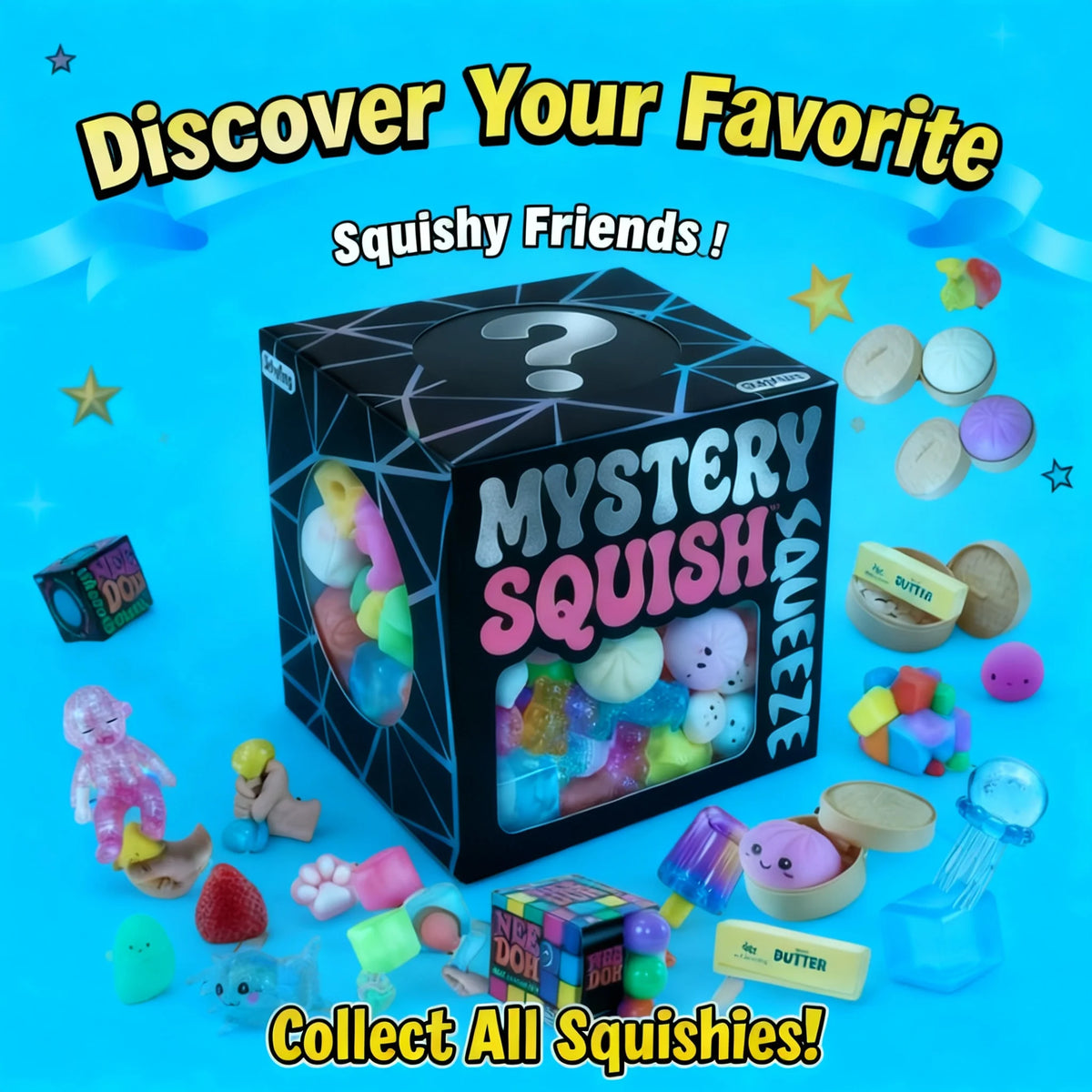 Surprise Squishy Squeeze Toys – Single & Multipack Options