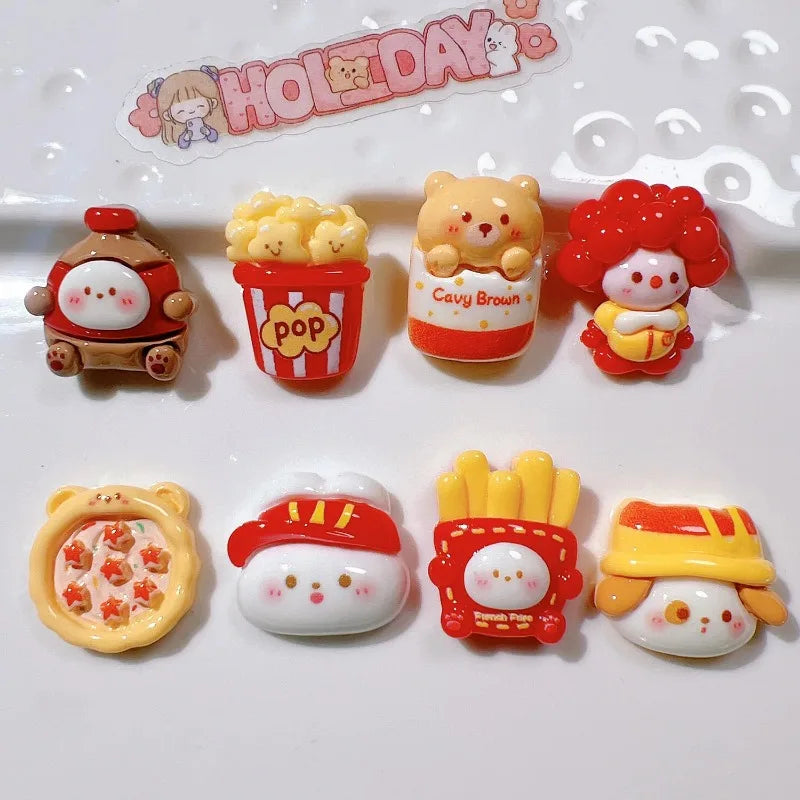 Cartoon Food Flatback Craft Embellishments – Random Mix