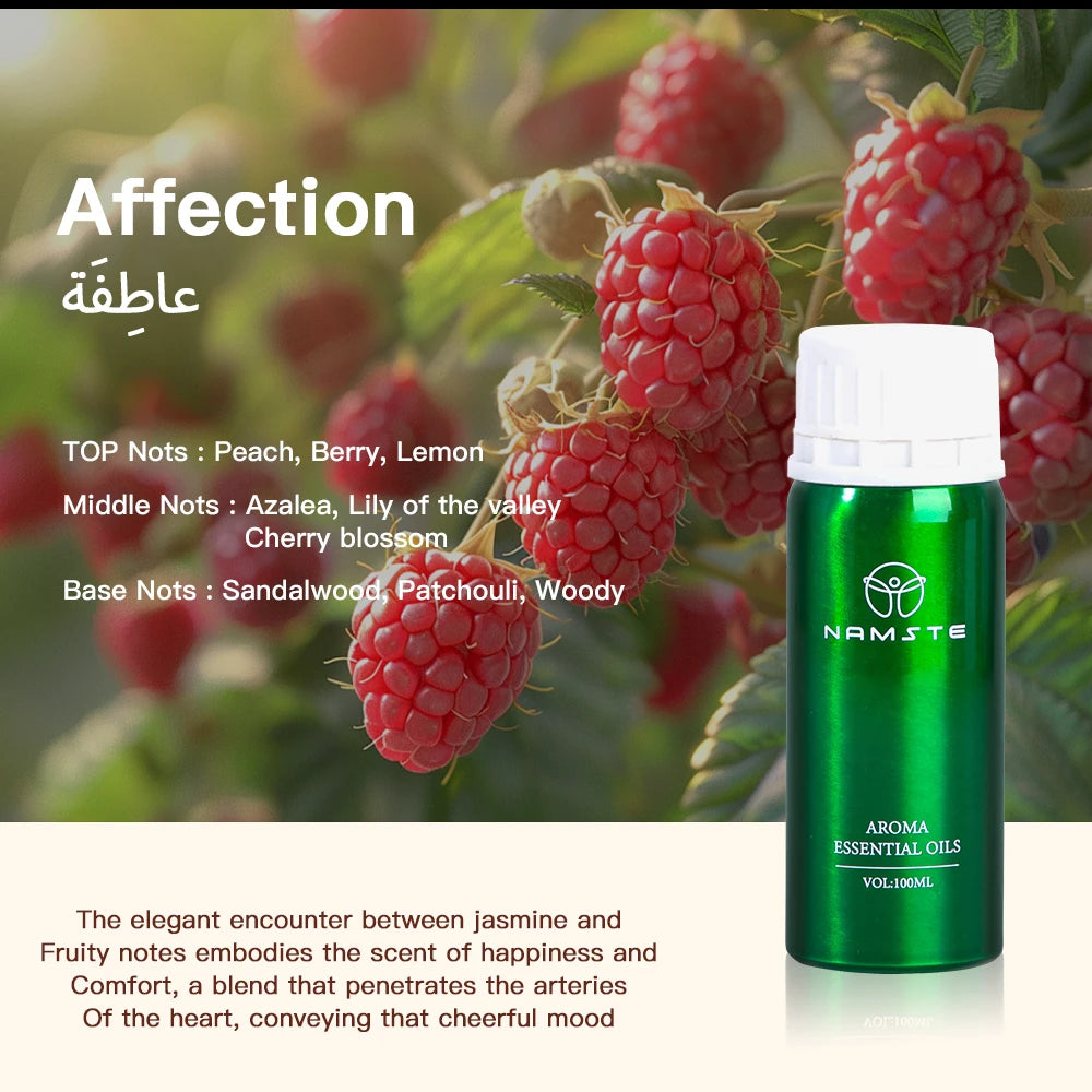 NAMSTE Harmony Essential Oil – 100ml Pure Fragrance Oil for Diffuser, Humidifier & Aromatherapy, 8 Scents