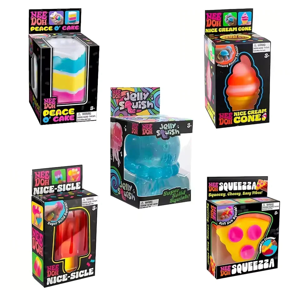 Nee Doh Surprise Box Squishy Toys - 6 Styles Soft Squeeze Fidget Toys for Stress Relief, Party Favors & Easter Gifts for Kids Ad