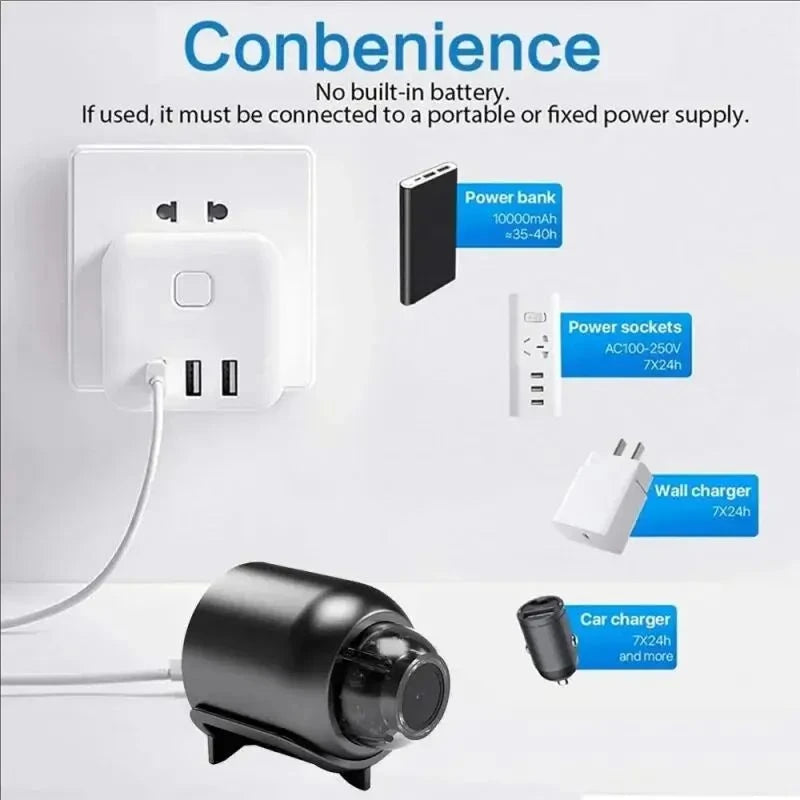X5 Mini Wi-Fi Camera – Black, Listed 1080p